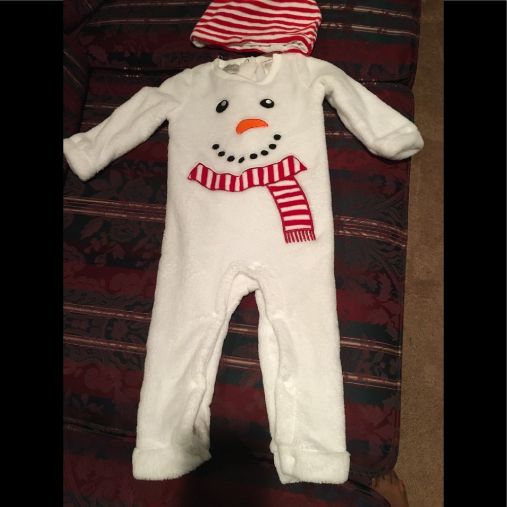 Baby Boy Snowman Union Suit
